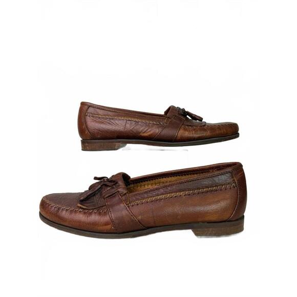 Vito Rufalo Mens Loafers Kiltie Tassels All Leather US 10 Made in Italy - Picture 5 of 9